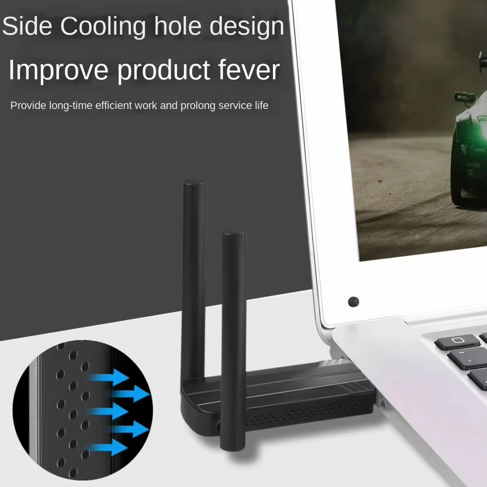 AX5400 어댑터 Wifi 6E USB 3.0 네트워크 카드 트라이 밴드 5Ghz/2.4G/6G Antena 무선 어댑터 Win10/11 용 WiFi 이더넷 수신기