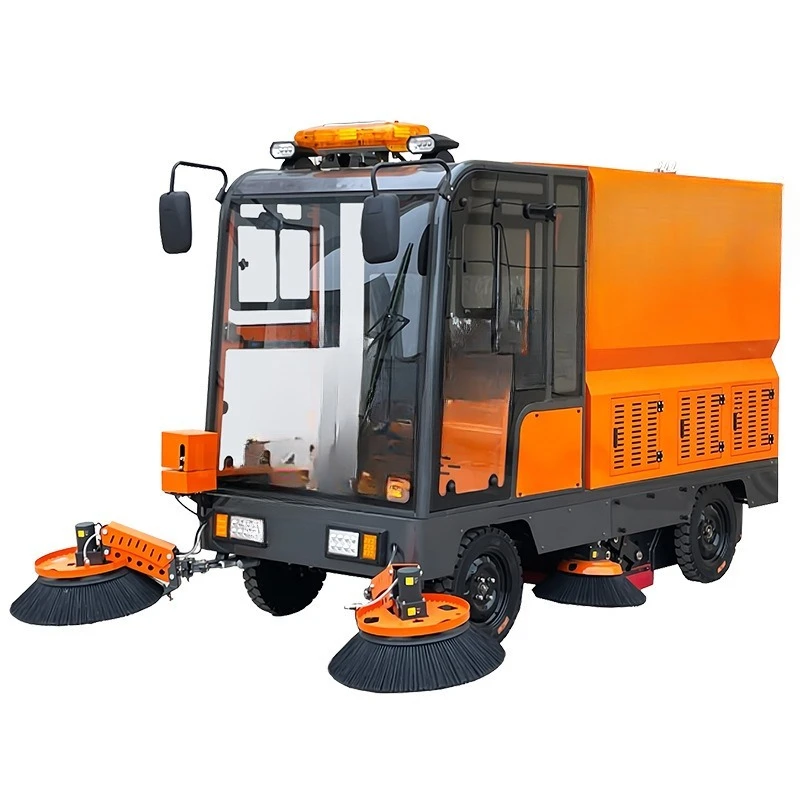 New energy pure electric sweeper, four-wheel drive road sweeper