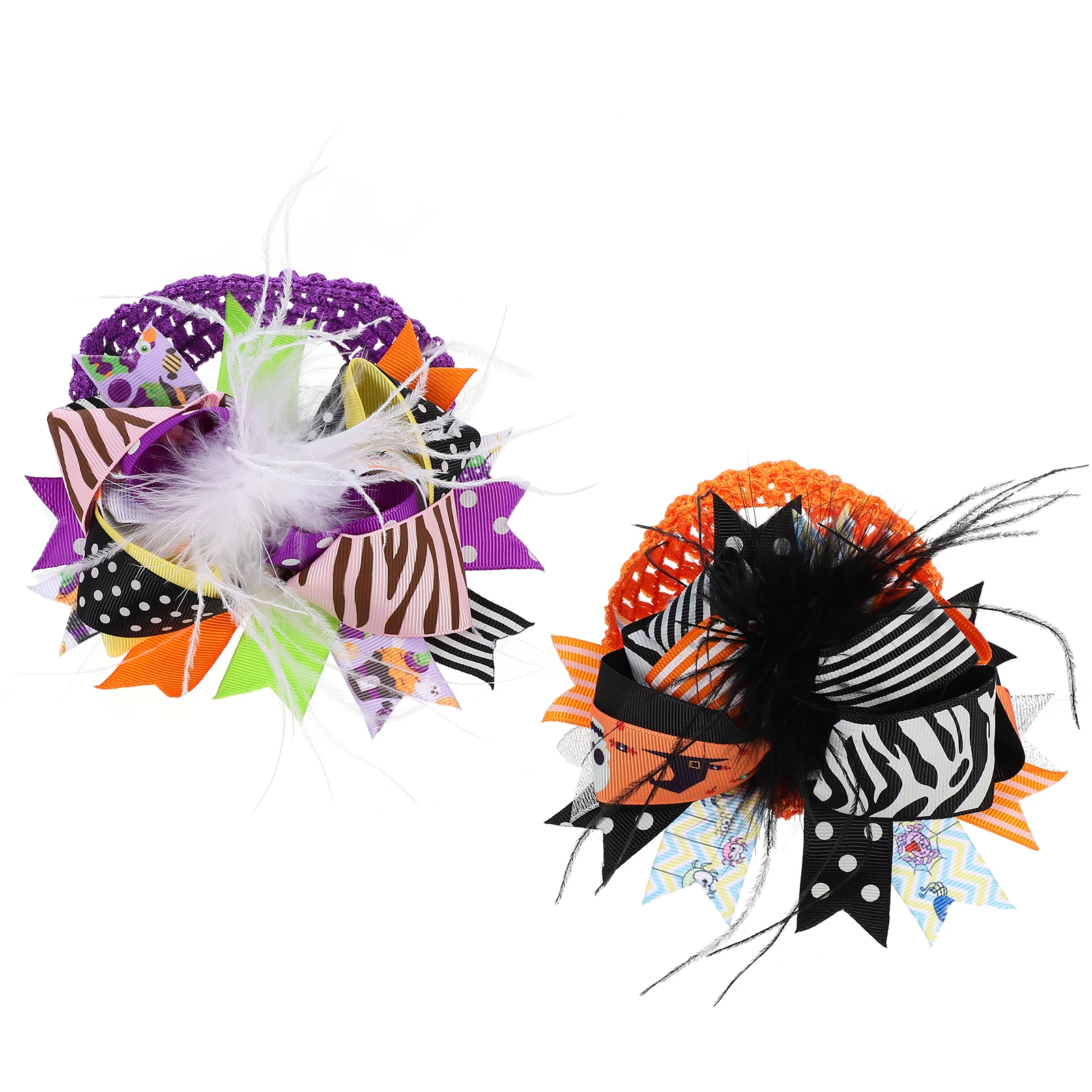 

2pcs Headband Baby Girl Hairband Elastic Clip Halloween Headband Tiara Halloween Hair Band Decorative Accessories