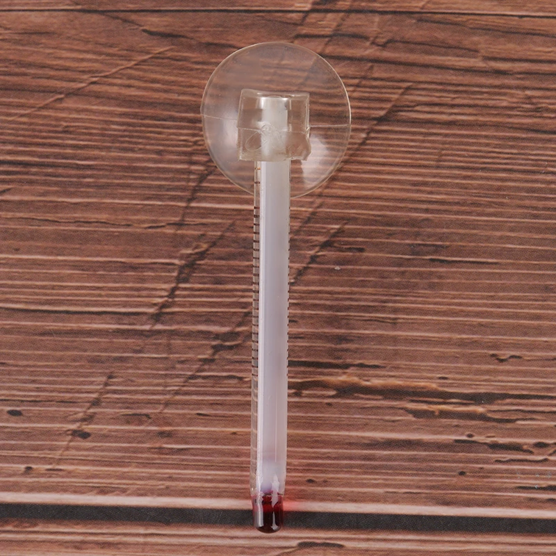 1pcs Glass Meter Aquarium Lab Water Temperature Thermometer With Nice Suction Cup For Lab Experiment 7cm