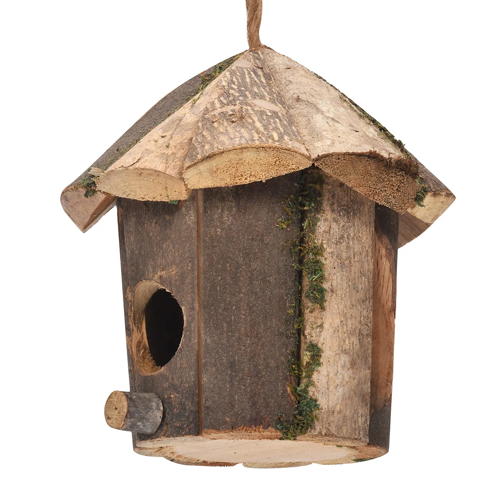 

New Practical Birdhouse Nest Bird Cage Wood Garden Nest Accessories Hanging Parrot Nest Houses Hummingbird House