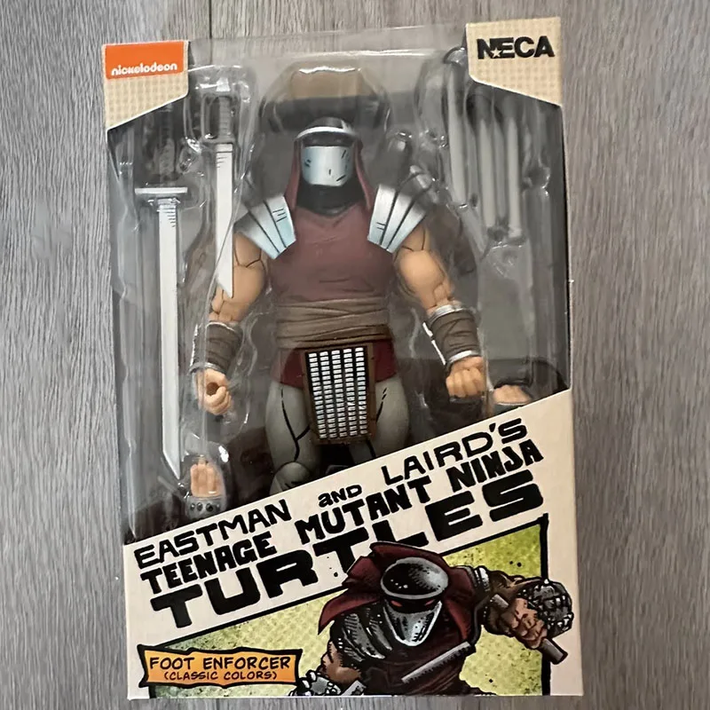 

NECA Teenage Mutant Ninja Turtle Action Figure Manga TMNT Foot Enforcer Figurine Anime 7-Inch Figuras Model Original Kids Gift