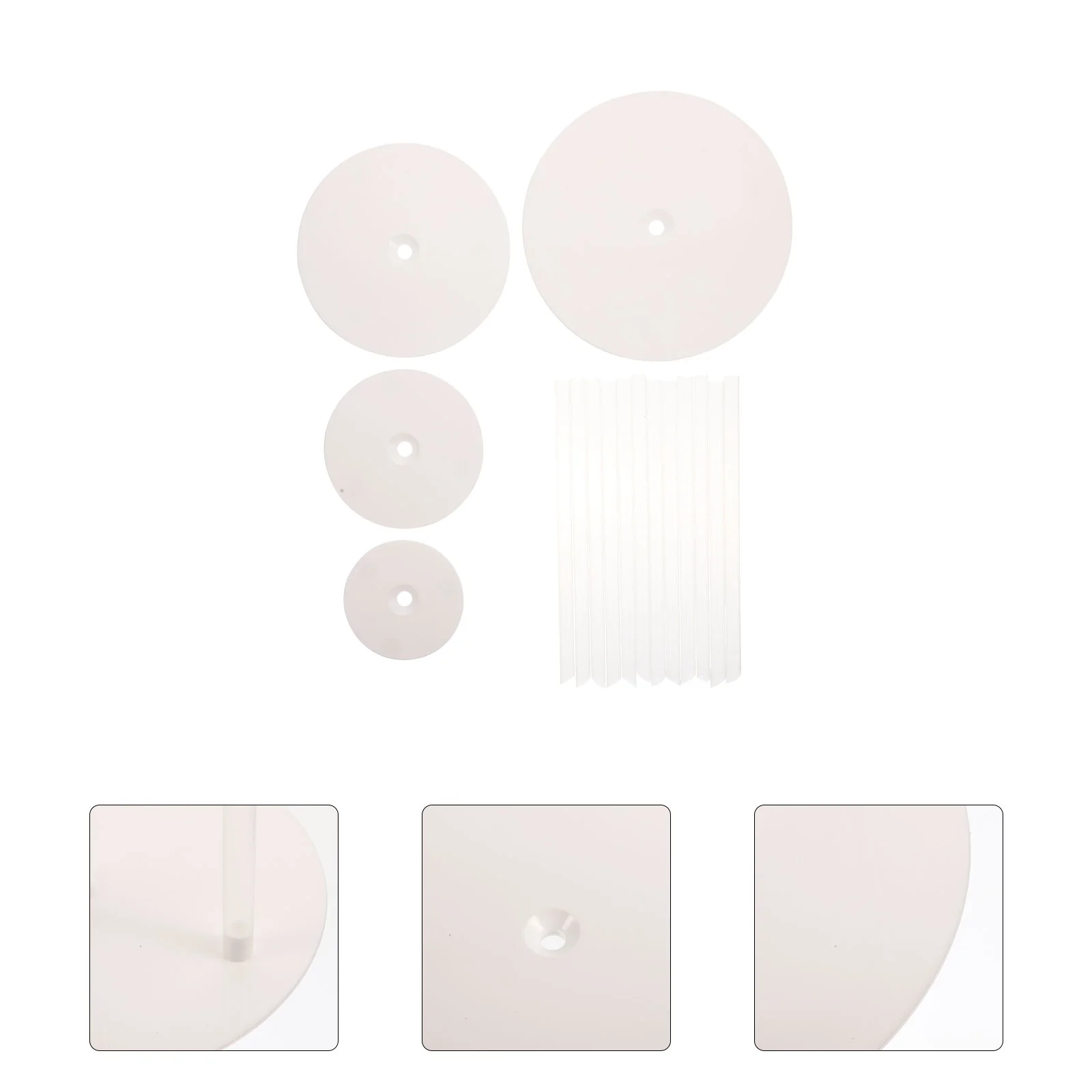 

4 Sets Dowels Cake Piling Stand Sticks Support Tiered Construction Wedding Multi-layer Stacking Kit Holders Suspension Gasket