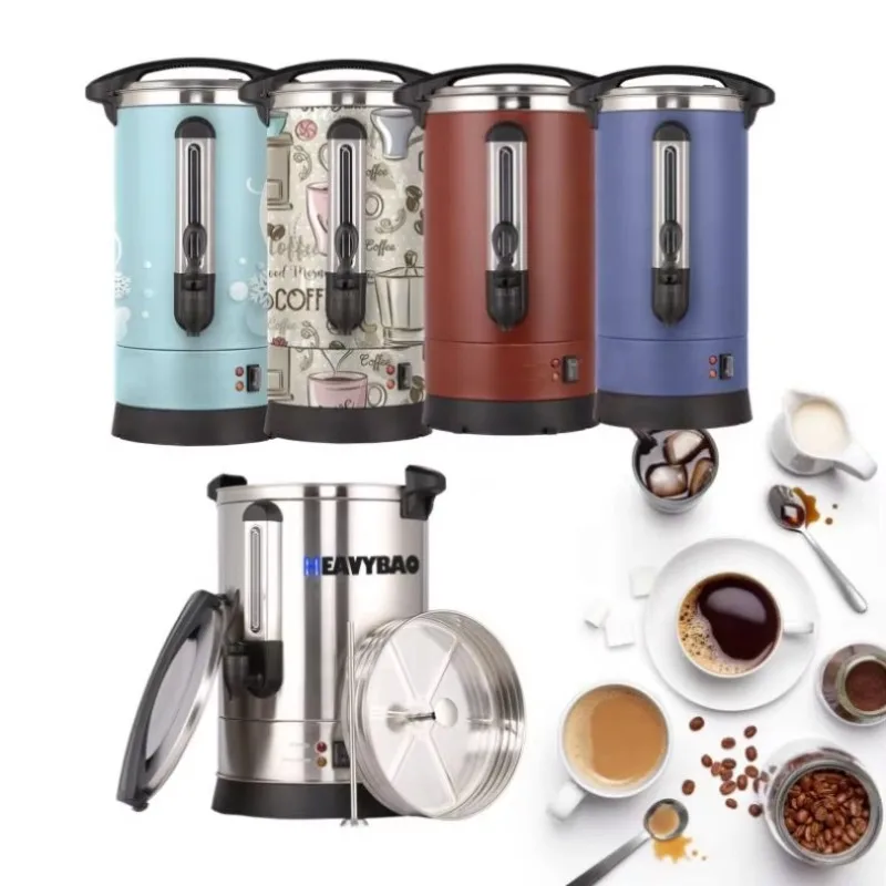 

Stainless Steel Economy Electrical Hot Water Boiler Heater Catering Tea Coffee Urn Mulled Wine Warmer Beverage Dispenser