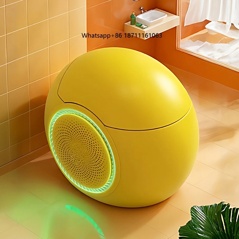 

Newest Design Egg Shape Customize Colors Music Sound Control Automatic Intelligent Ceramic Integrated Smart Toilet