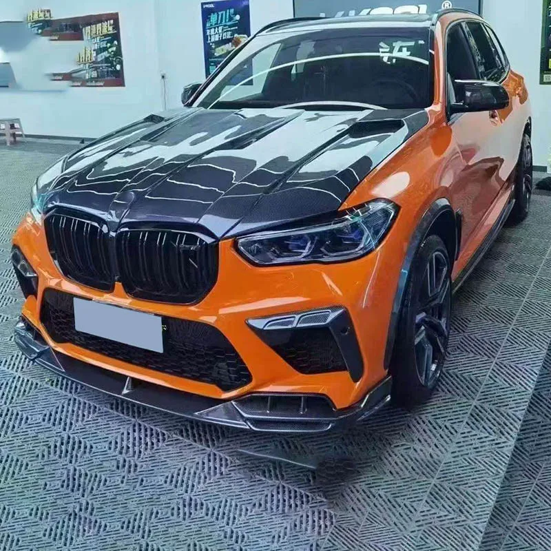 

For BMW X5M F95 Carbon Fiber Front Bumper Fog Light Frame Air Knife Auto Parts Body Kit