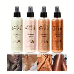 Glitter Liquid Highlighting Spray, Glitter Body Glitter Hair Clothes Glow Powder, Holiday Party Long Lasting Holographic Powder