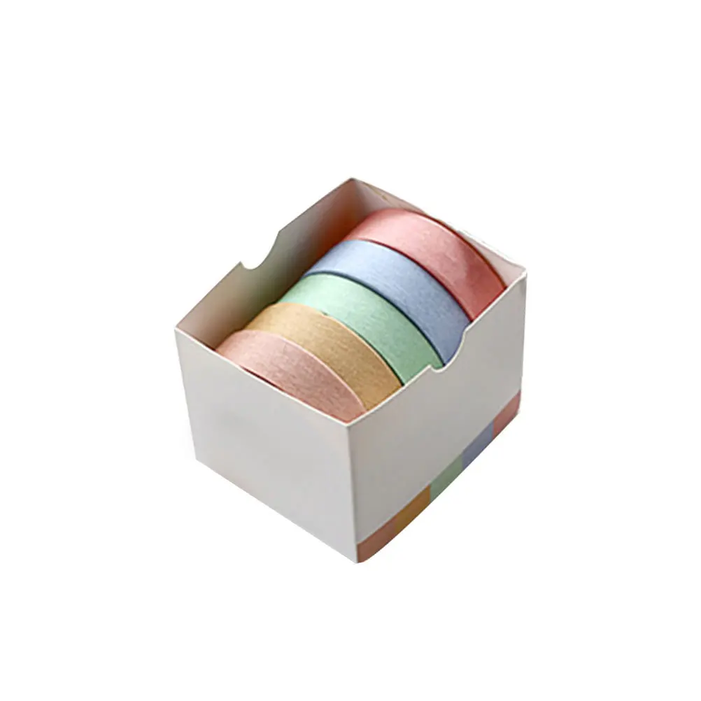 

5Pcs DIY Washi Tape Beautiful Colors for Photo Frames Journals Wall Art Furniture Decoration Easy to Use and Store