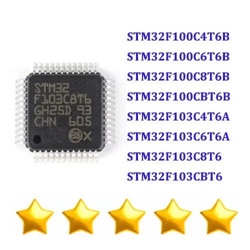 

10PCS STM32F100C4T6B STM32F100C6T6B STM32F100C8T6B STM32F100CBT6B STM32F103C4T6A STM32F103C6T6A STM32F103C8T6 STM32F103CBT6