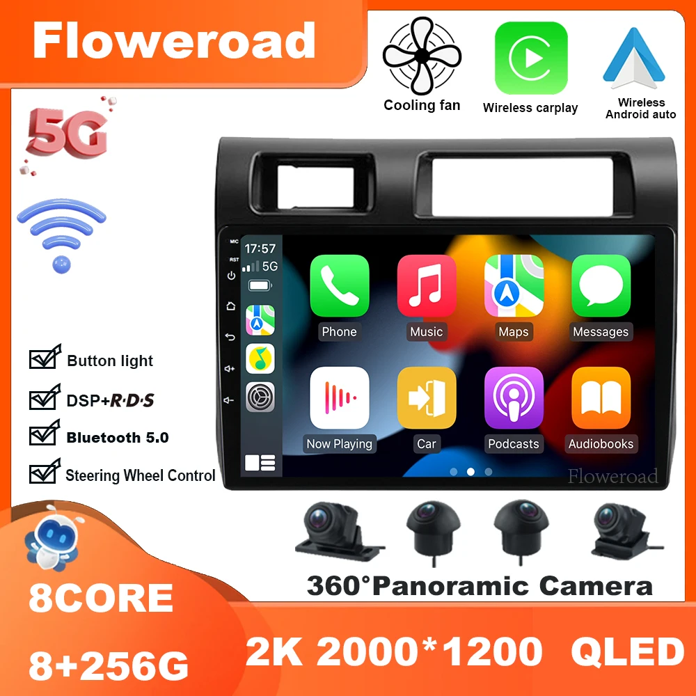 

9 дюймов Android 13 для Toyota Land Cruiser LC 70 серии 2007-2020 видеоплеер Навигация стерео GPS Carplay Авто BT5.0 5GWiFi