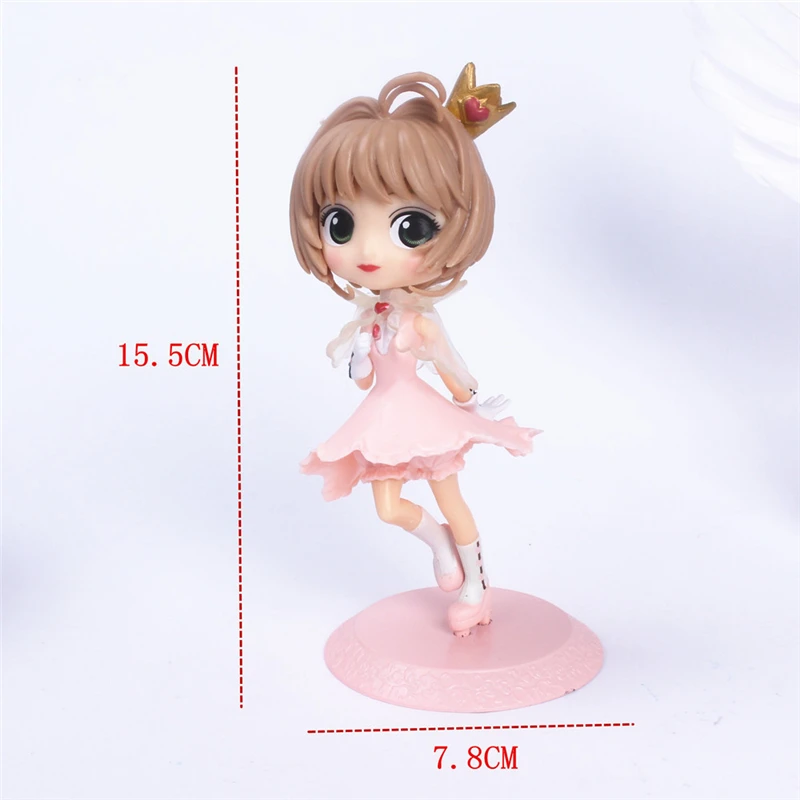 Anime Niedliche Rosa Card Captor SAKURA Actionfiguren Modelle PVC-Figur Modell Auto Tortendekoration Zauberstab Mädchen Spielzeug Geschenk – Detail 10