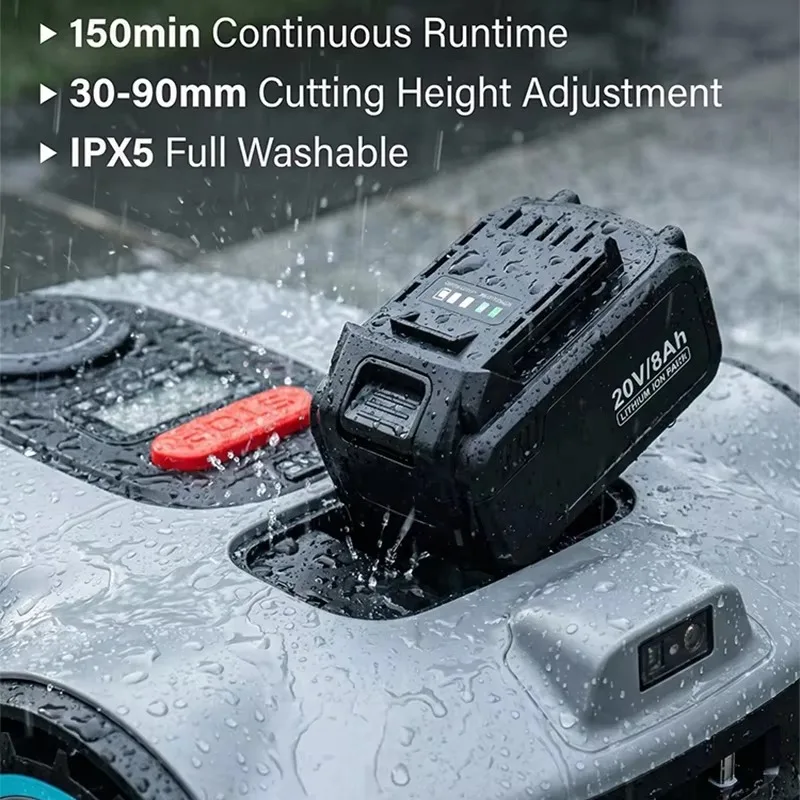 Industrial CE Approved Self Propelled Cordless Intelligent Robotic Lawn Mower Grass Box Remote Control GPS Navigation