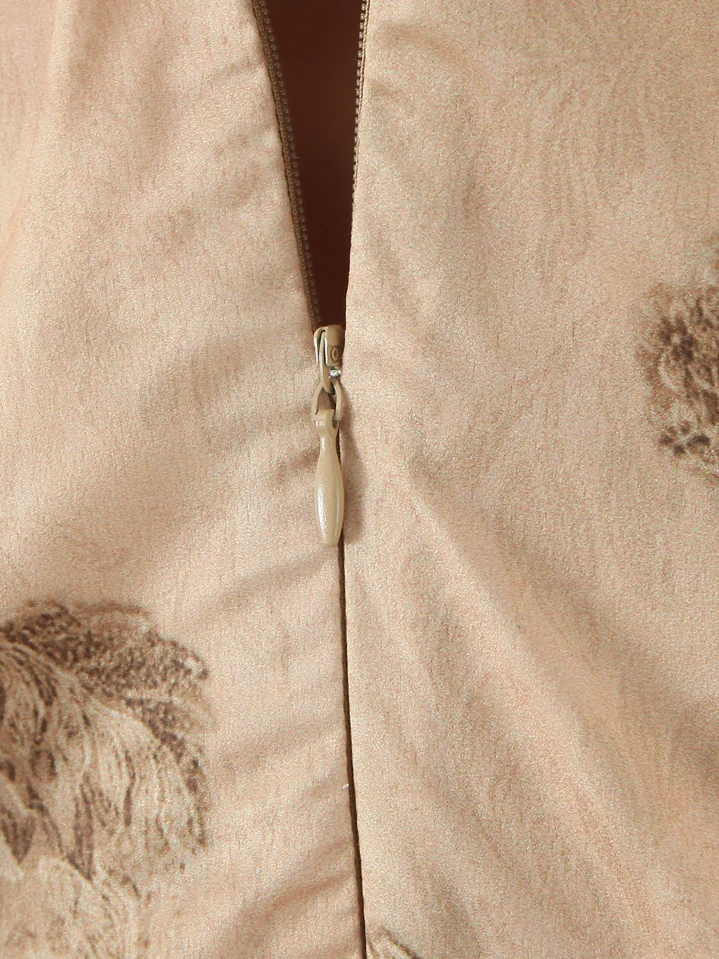 Vestido Sexy de satén con estampado dorado para mujer, falda larga adelgazante de noche con cola Dr Fi, ropa Formal Sle No Sve