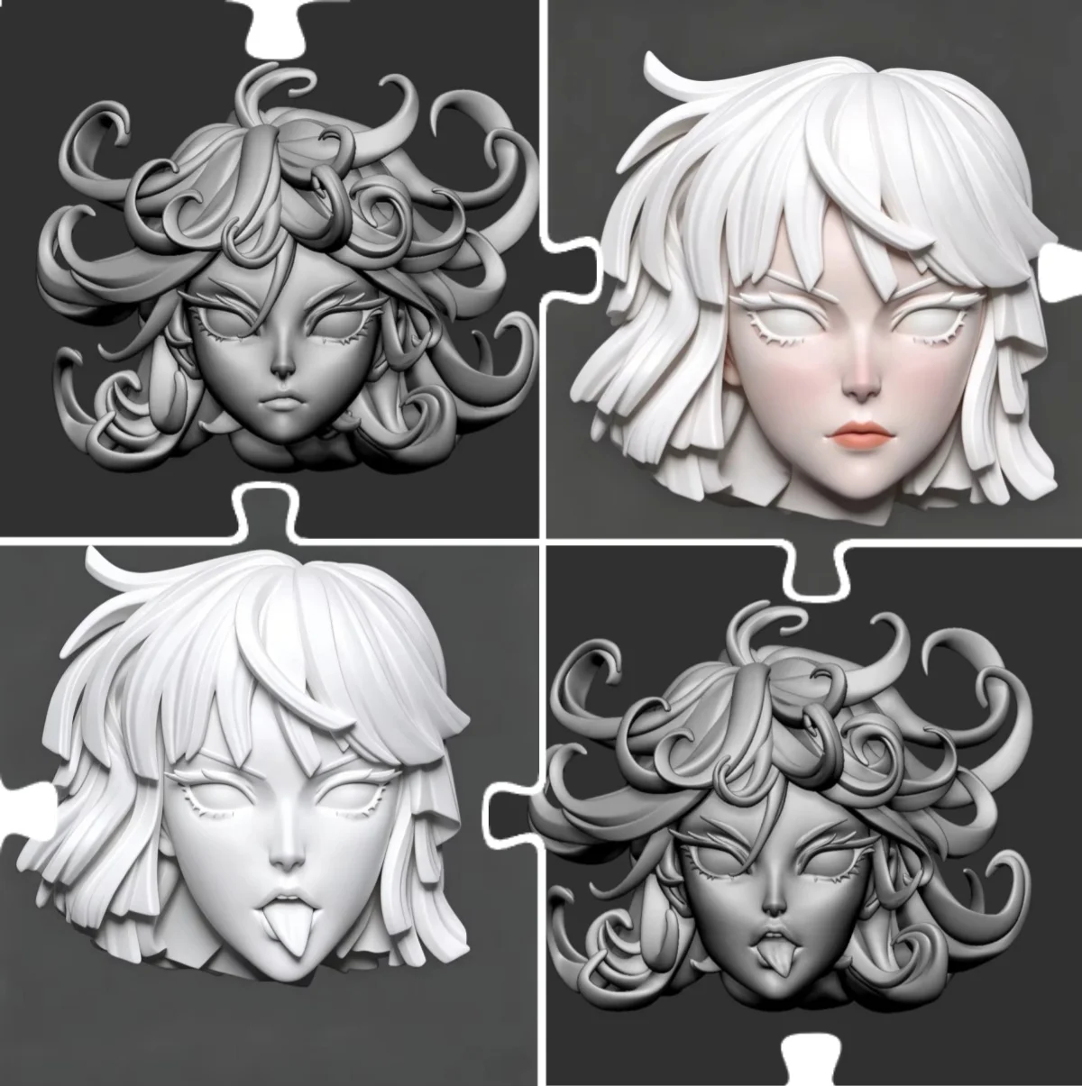 

【Only Head】1/12 Scale Female Soldier Heroine Core Sisterhood Unpainted Head Sculpt Accessories Fit 6''Action Figure Toys For SHF