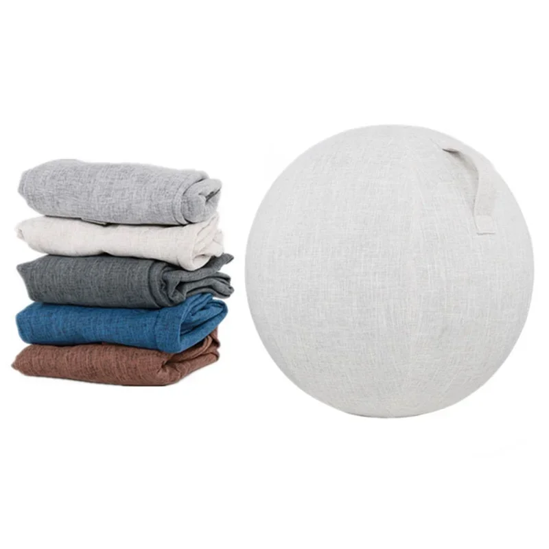 55 65 75 85 CM Yoga Ball Dustproof Cover With Handle Anti-Slip Cotton Anti-static Absorb Sweat Exercise Ball Protective Case