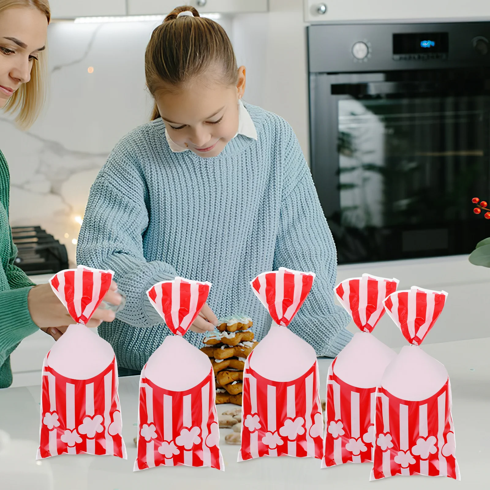 

100 Pcs Snacks Food Packaging Bag Cellophane Bags Candy Pouches Popcorn Machine for Event Wrap