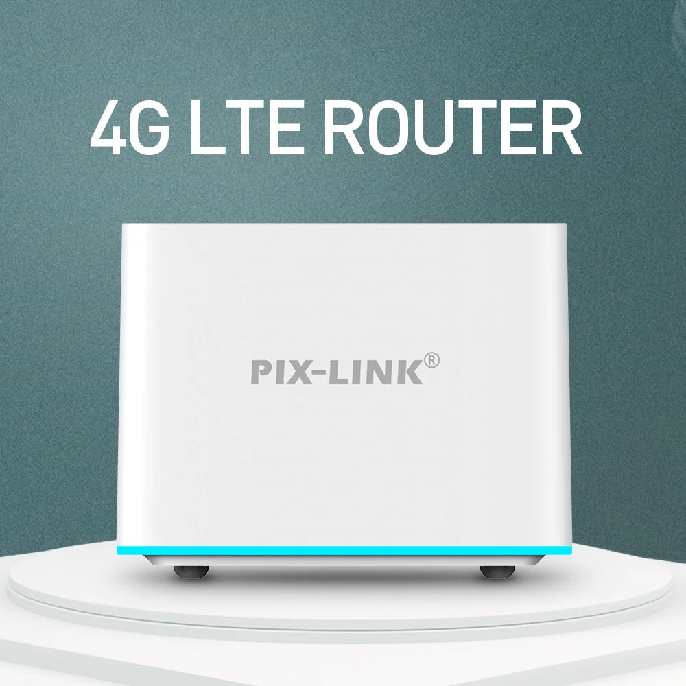 

PIX-LINK MR07 4G LTE Router 300Mbps 2.4GHz SIM Card Slot TF Storage MU-MIMO Dual Internet Plug & Play Global Use