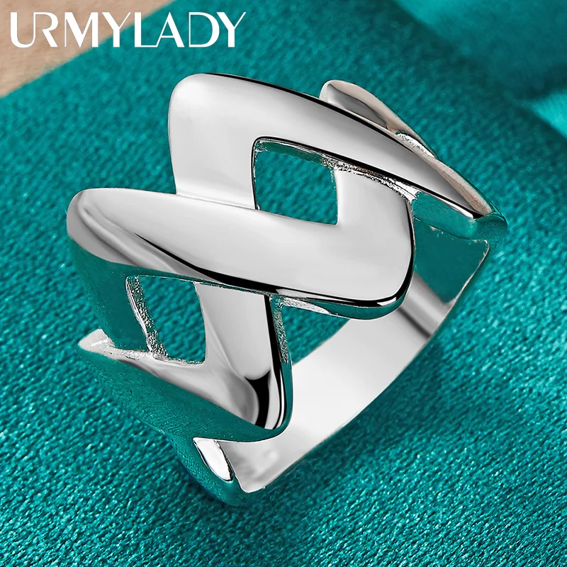URMYLADY 925 فضة استرليني حرف 7-10 # خاتم للنساء حفل زفاف موضة مجوهرات ساحرة #5