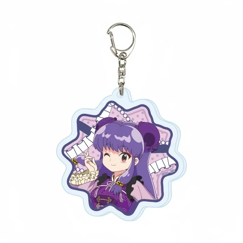 HOT 6cm Wholesale Ranma1/2  New Style Acrylic Pendant Keychains Nime Character Bag Decorations Ranma Saotome Gift Option Osplay