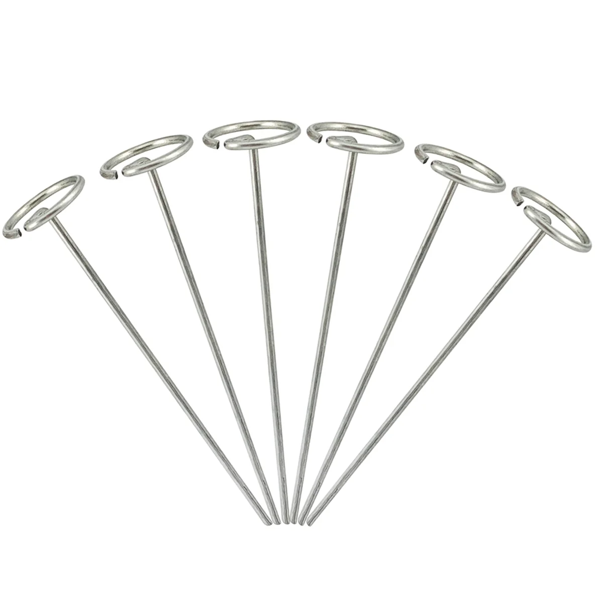 100Pcs 6Inch Garden Staple Anti-Rust Galvanized Garden Stakes Circle Top Landscape Pins Ground Cover Fabric Stakes