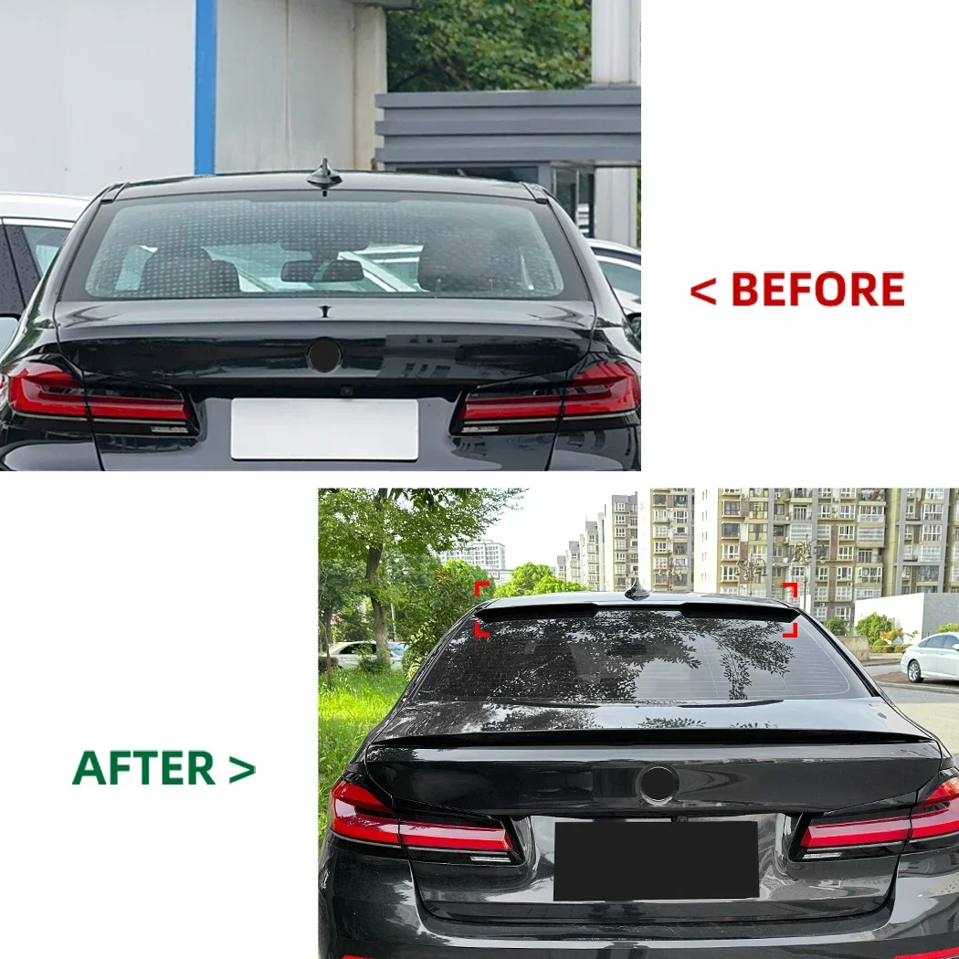 For BMW 5 Series G30 2018-2023 Car Rear Trunk Spoiler Wing ABS Tail Trunk Lip Body Kit Guard Cover Accessories Auto Part Tuning