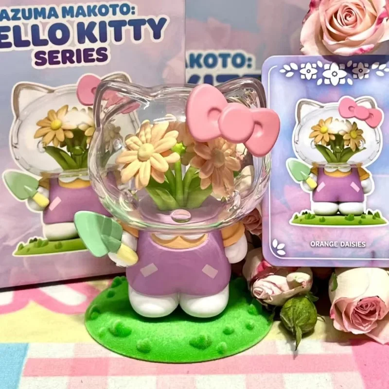 Mighty Jaxx Sanrio Hello Kitty And Flowers Series Trend Слепая коробка Настольное украшение для девочек-сюрприз Подарки на День святого Валентина