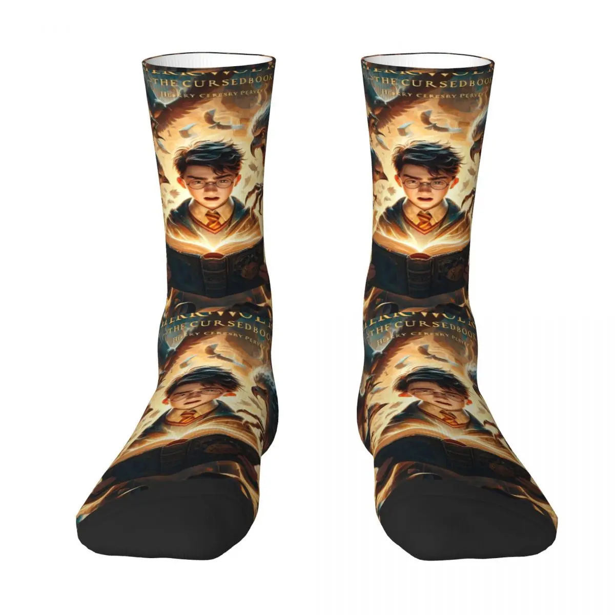 MINISO H-HARRY P-POTTER Movie Socks Gothic Stockings Adults Men High Quality Cycling Socks Winter Design Non Skid Socks