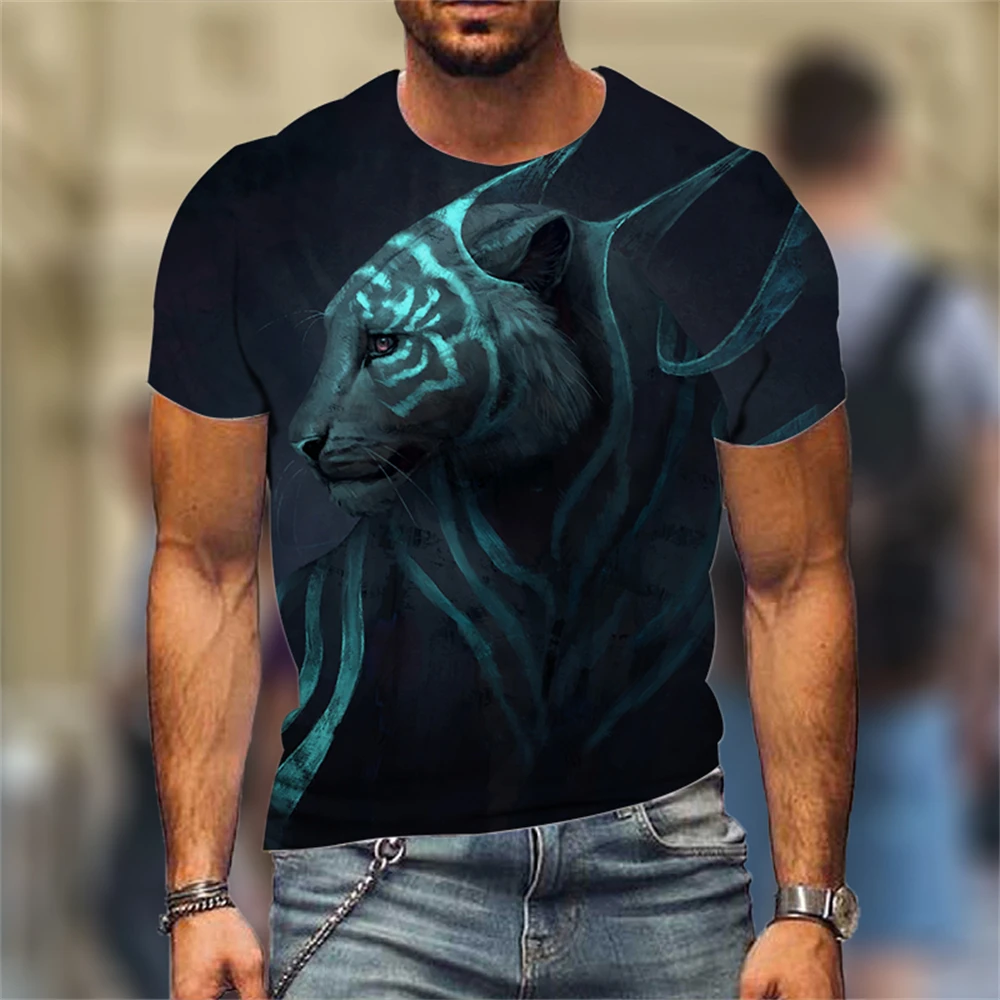 

Fashion Vintage T-Shirt 3D Animal Printed T Shirt Summer Street Hip Hop Tops Short Sleeve Tees Shirt Mens Designer Clothes