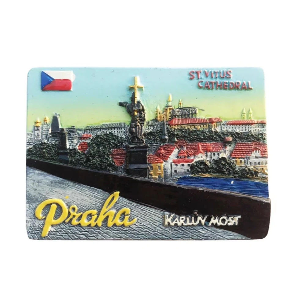 Europe Czech Republic Prague Praha Fridge Magnets Tourism Souvenir Refrigerator Magnets Sticker Collection Handicraft Decoration