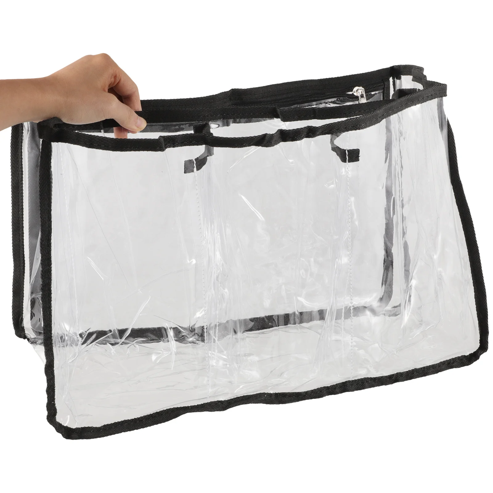 

Clear Transparent Beach Bag Large Capacity Zipper Tote Portable Travel Outdoor Multipurpose Storage Carrying Bag