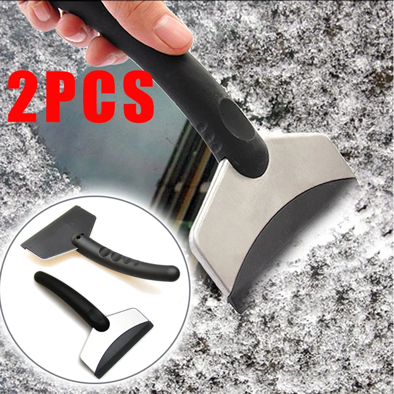 2Pcs Car Windscreen Snow Shovel Scratch-free Car Cleaning & Snow Removal Tool Quick Glass Cleaning Brush Car Accessories