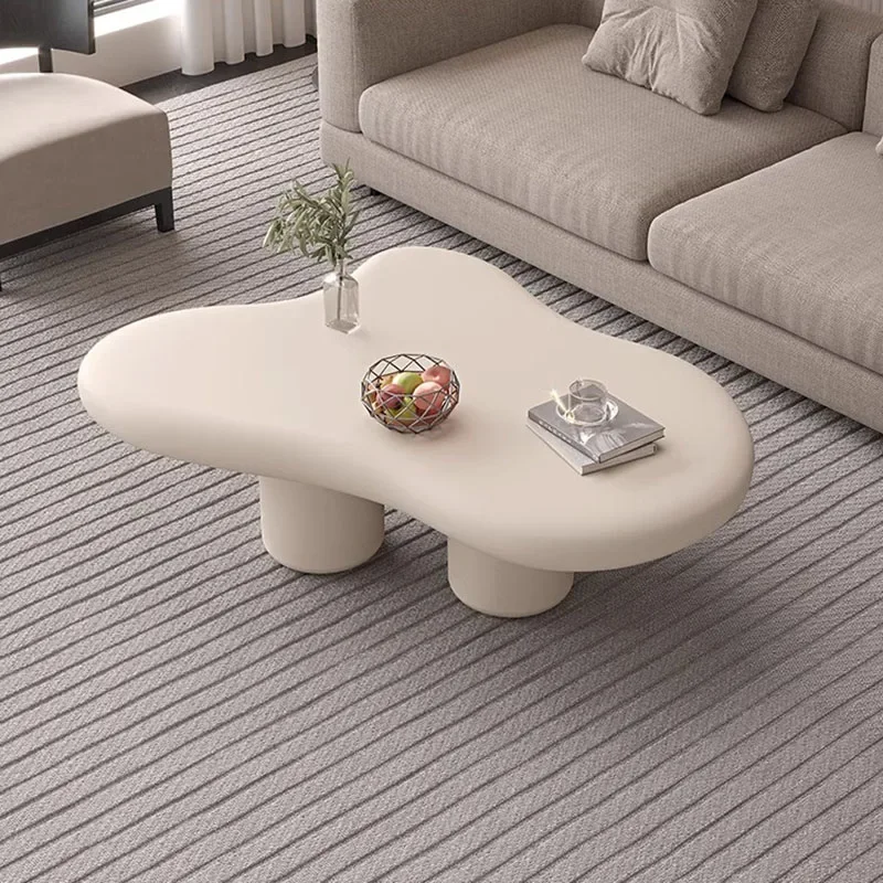 White Office Coffee Table Modern Minimalist Luxury Organizer Decoration Balcony Nordic Dining Table Tray Floor Home Furniture