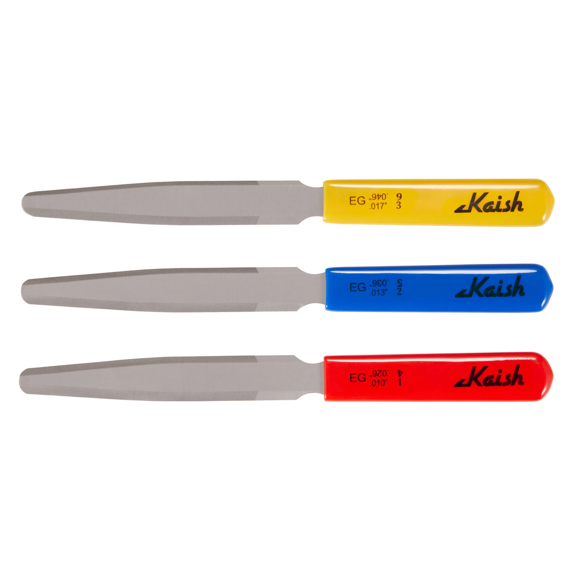 KAISH Premium Double Edge Electric Guitar Nut Slotting File 10-46 Precision Nut String Slot Files for Medium Strings