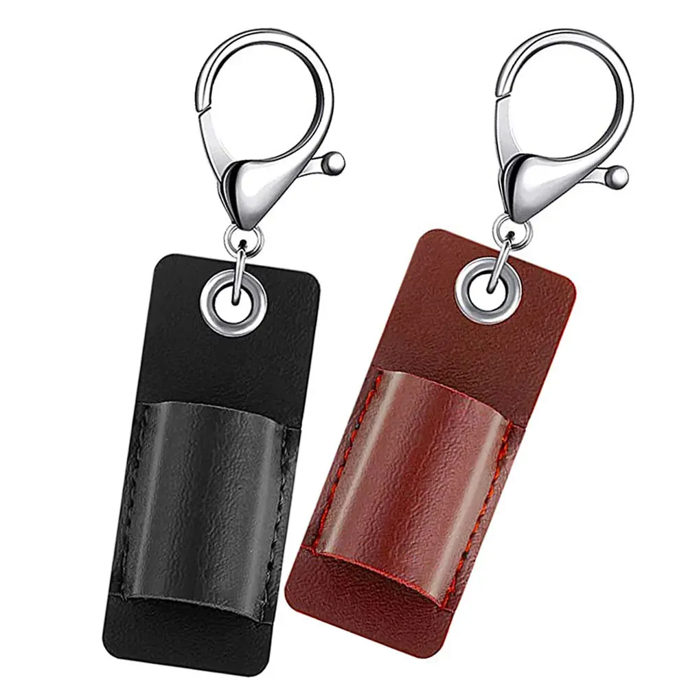 

2Pcs Glasses Holder Sleeve PU Metal Stylish Sunglasses Storage Organizer Compact Reading Glasses Sleeve Keychain