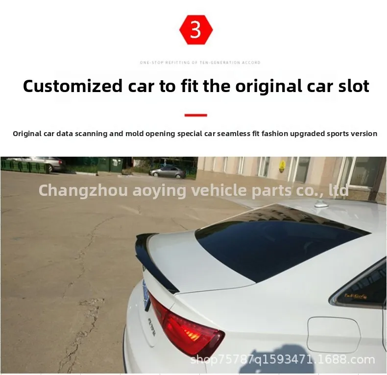 

Suitable for 14-20 Audi A3 Models, Rear Wing, Sedan, Blade V Fixed Wind Wing