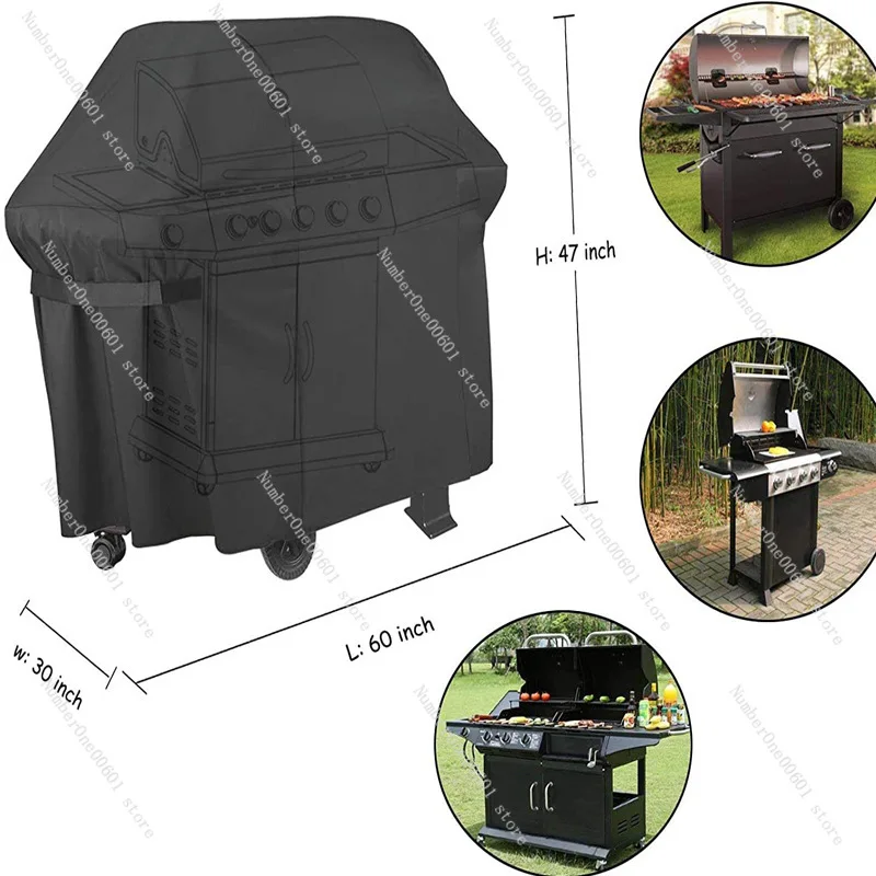 Garden Dust Cover of Oven Outdoor Barbecue Grill Rainwater Proof Sunscreen Protective Case Oxford Cloth Picnic Buggy Bag