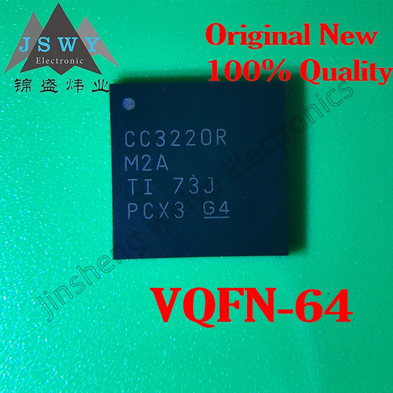 

(1/5pcs) CC3220RM2ARGKT QFN-64 CC3220RM2A/Wi-Fi Microcontroller Chip/New Original Stock Electronics
