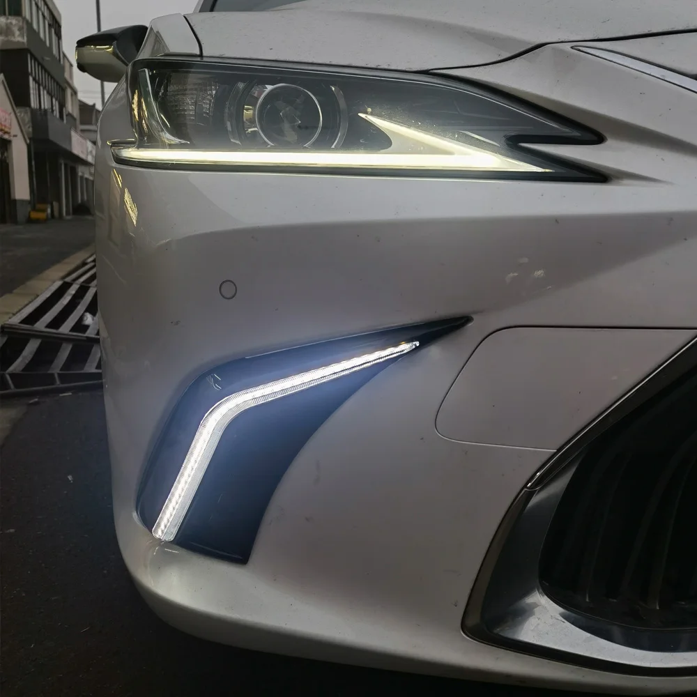 

Для Lexus Es 200 2018-2022 передний бампер, дневные ходовые огни в сборе, обновленный эффект запуска, инструменты Plug and Play, аксессуары
