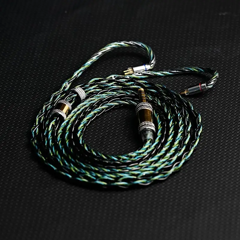 XINHS H14 8-core Jade Green+Black Five Element Hybrid Earphone Upgrade Cable