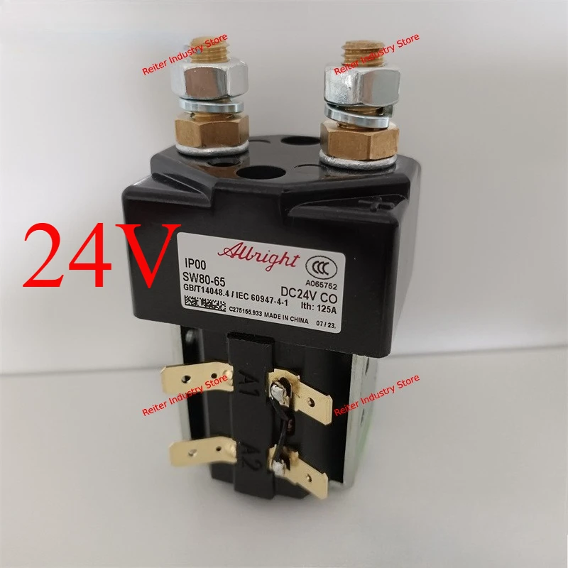 Genuine Albright Contactor SW80 SW80-6 SW80-65 SW80-1919L 24V SW80B-156 48V SW80B-2149 80V Solenoid Relay Switch 24 48 80 Volt