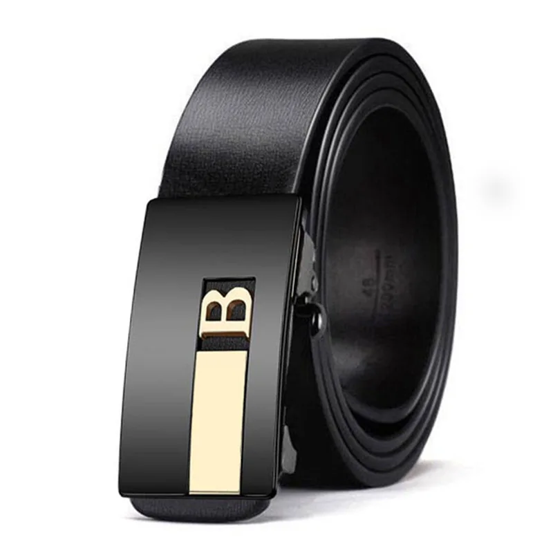 Top Quality Famous Brand Belt Men Genuine Luxury Leather Casual Belts for Men Strap Male Metal Automatic B Buckle Fashion Belt