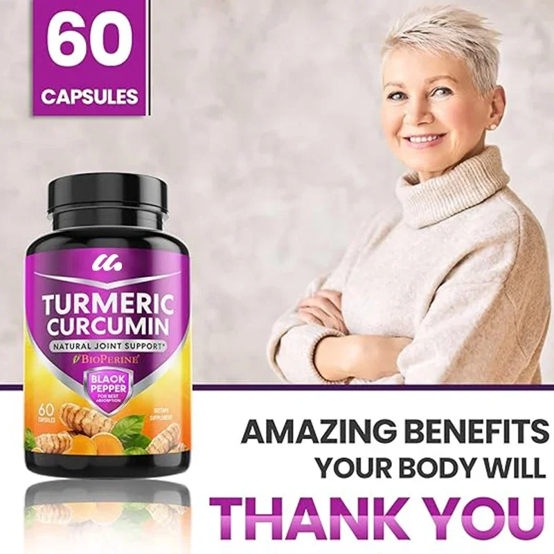 

Пищевая добавка куркумы-высокопоглощающая куркума, содержащая экстракт перца и куркумин-60 капсул