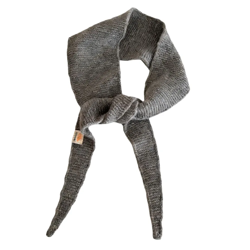 

Pure Woolen Mini Croissant Scarf Thin Strip Long Strip Triangular Scarf Stylish Match Warm Decorative Neck Protection Scarf