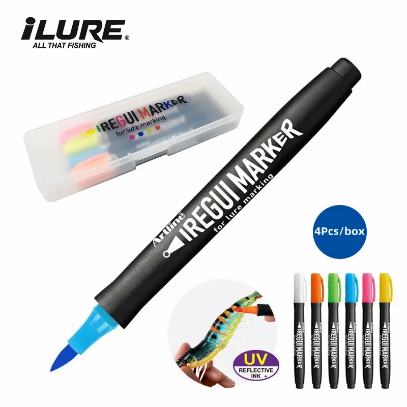 4-個-diy-uv-蛍光ペイントペン釣り用ソフトハードベイトマーキング用蛍光色を追加してイカ餌フックスパンコールアクセサリーに蛍光色を追加します