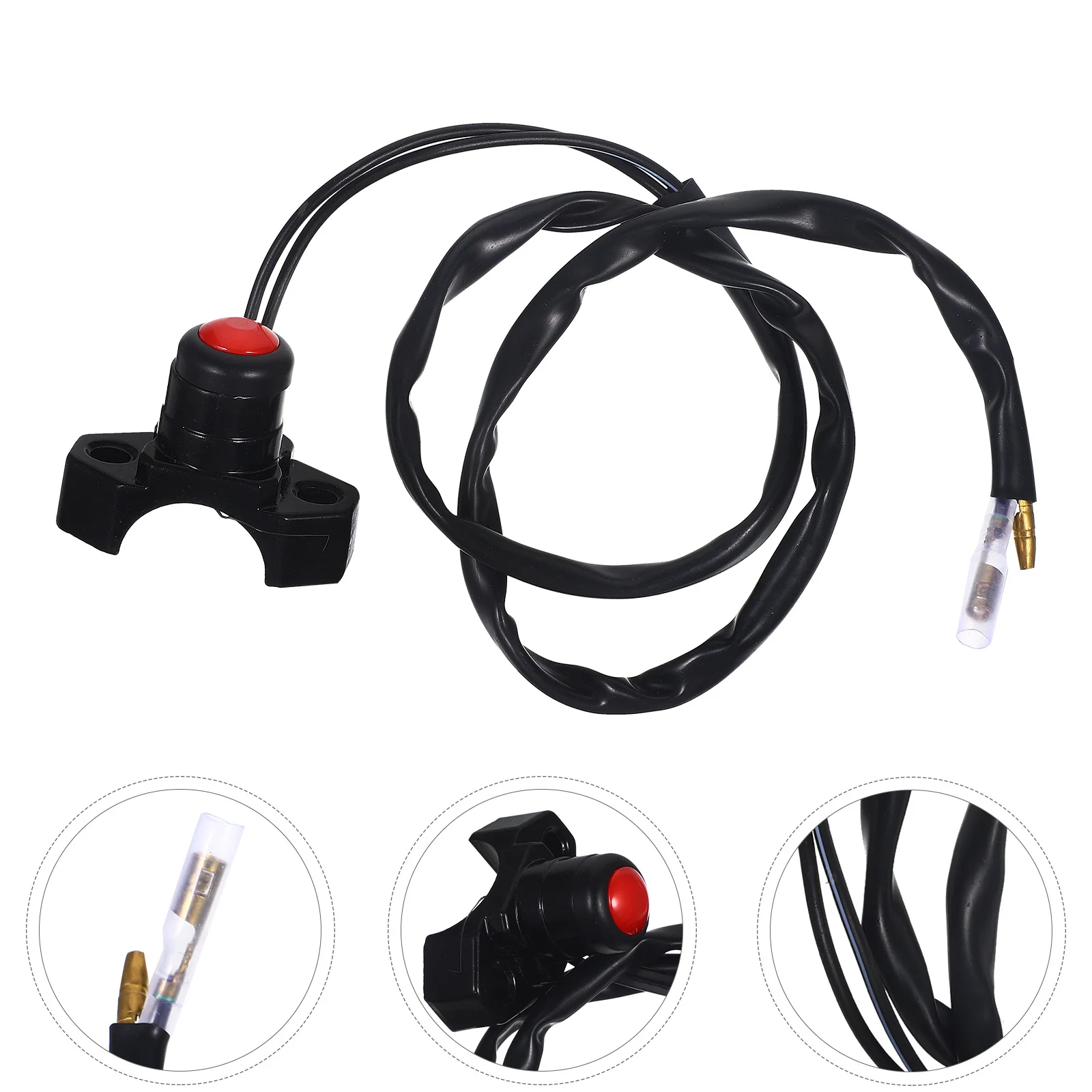 

Motorcycle Handlebar on Off Switch Aluminum Alloy Horn Button Self Resetting Button Motorcycle Brake Light Switch