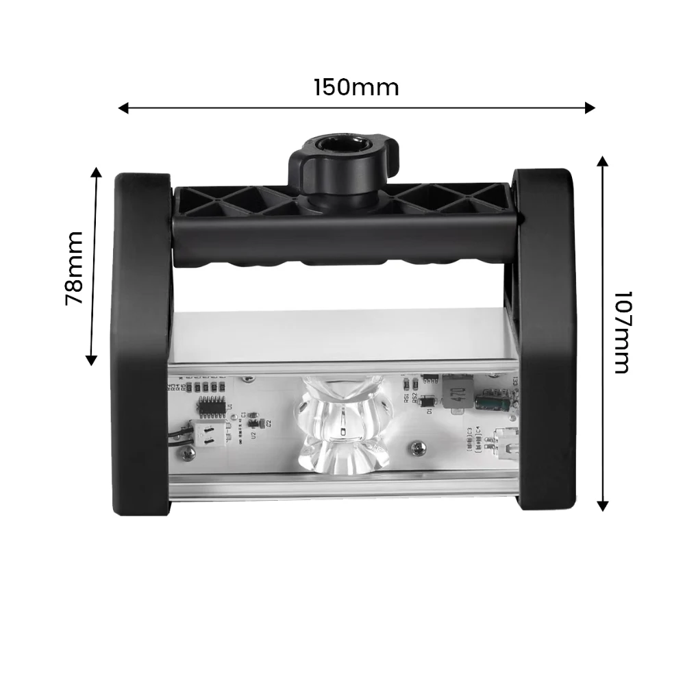 AC 220V Handheld Wall Surface Grinding & Inspection LED Light - 155° Wide Angle, 4-Level Dimming Adjustable