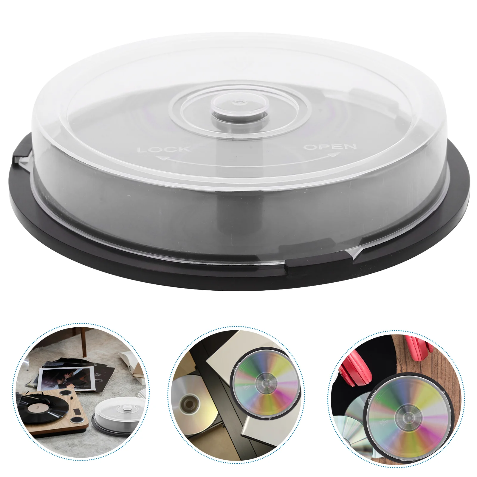 

Empty CD Storage Bucket Household DVD Storage Holder Portable DVD Storage Container cd storage box dvd storage box