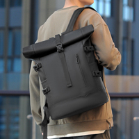 Backpack Men's Commuting Large Capacity Travel Bag 17.3inch Computer Bag Business Backpack College Student School Bag Pu Leather Meeting Business Travel Abroad