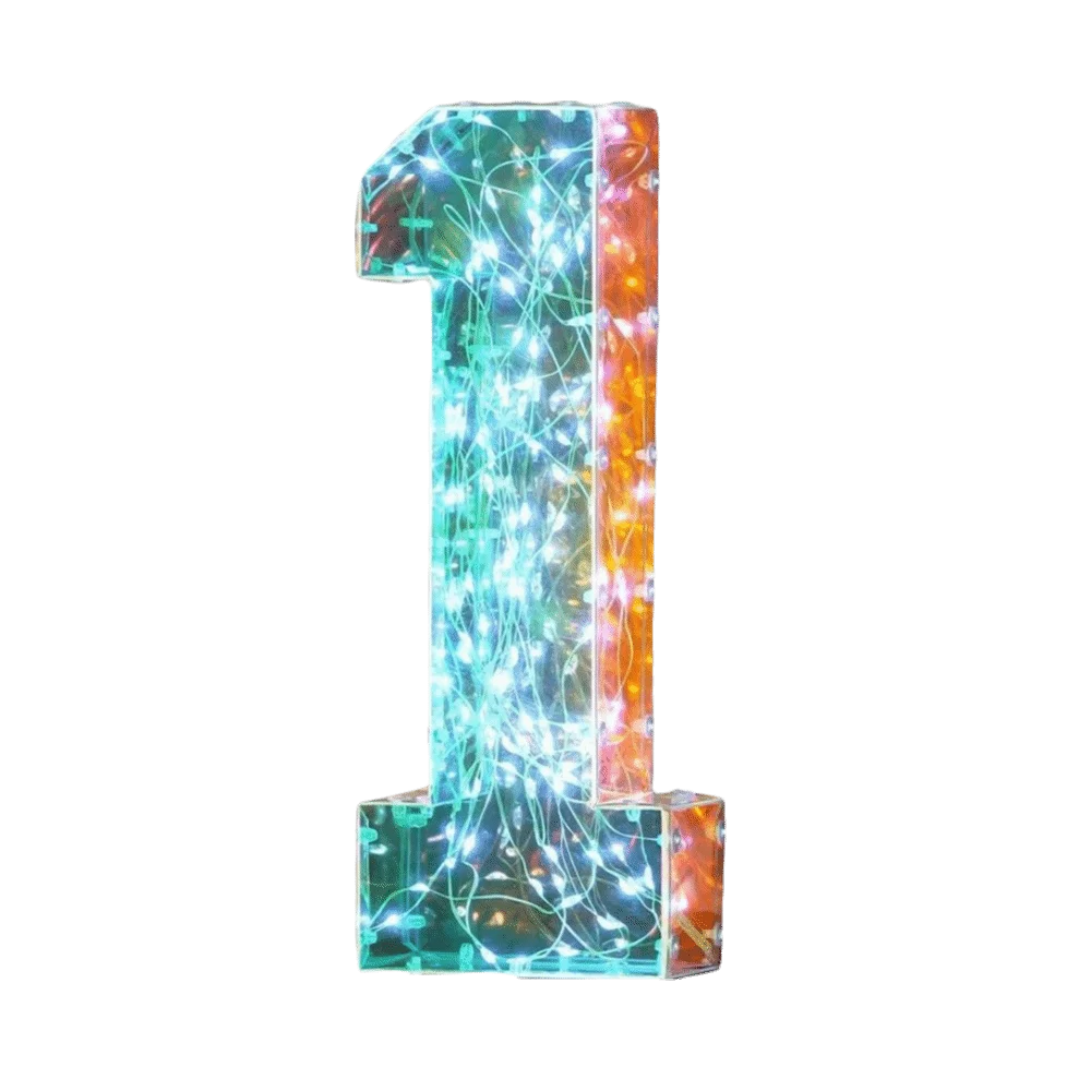 Multicolor Light-Up LED House Number Light DIY Decorative LED Address Sign Plastic Battery Box Dual Power LED Number Marquee