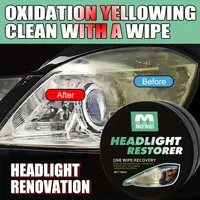 Car headlight polishing wax - remove yellow and oxidation, restore clarity with UV protective coating, headlight polishing agent